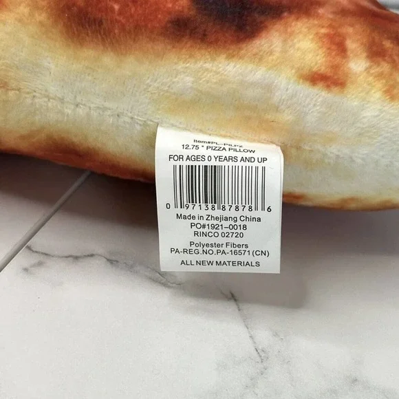 PIZZA SLICE PILLOW PLUSH TOY STUFFED NEW Fun Room Decor Gifts Prizes 12.75' - Picture 5 of 5